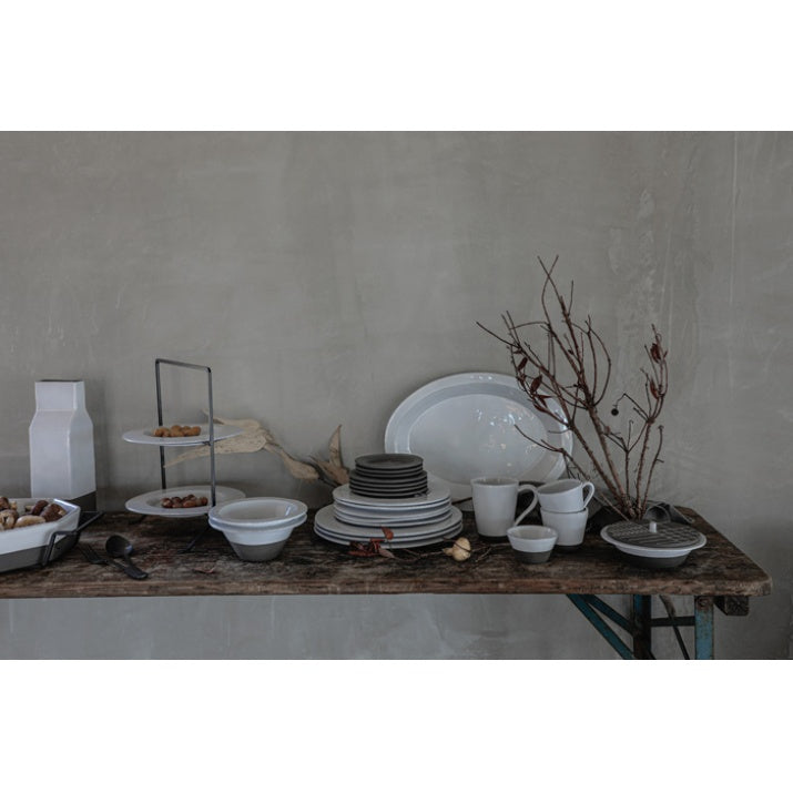 Assiettes de présentation / couvercle en écogrés Plano, lot de 6 - COSTA NOVA