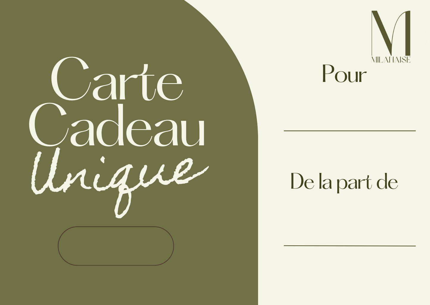 Carte Cadeau La Maison Milanaise