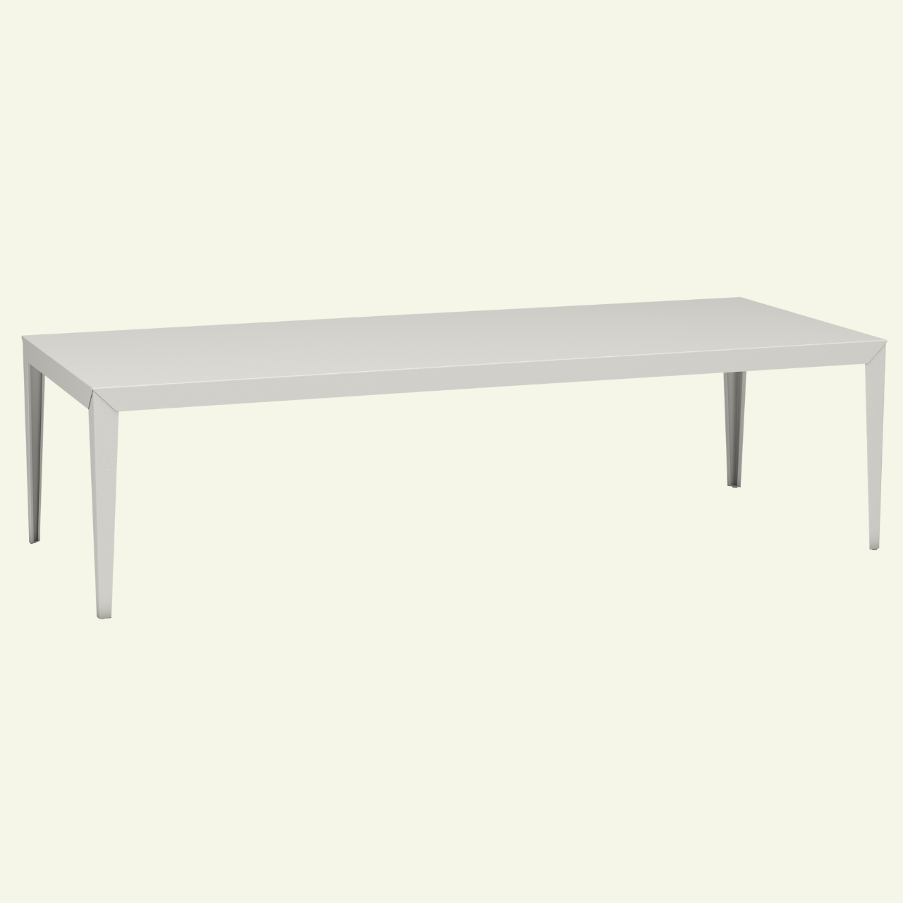 Zef 280cm table – Metal design, customizable indoor/outdoor – MATIERE GRISE