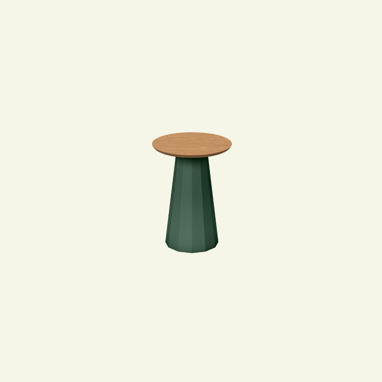 Ankara conical wood and metal stool - MATIERE GRISE