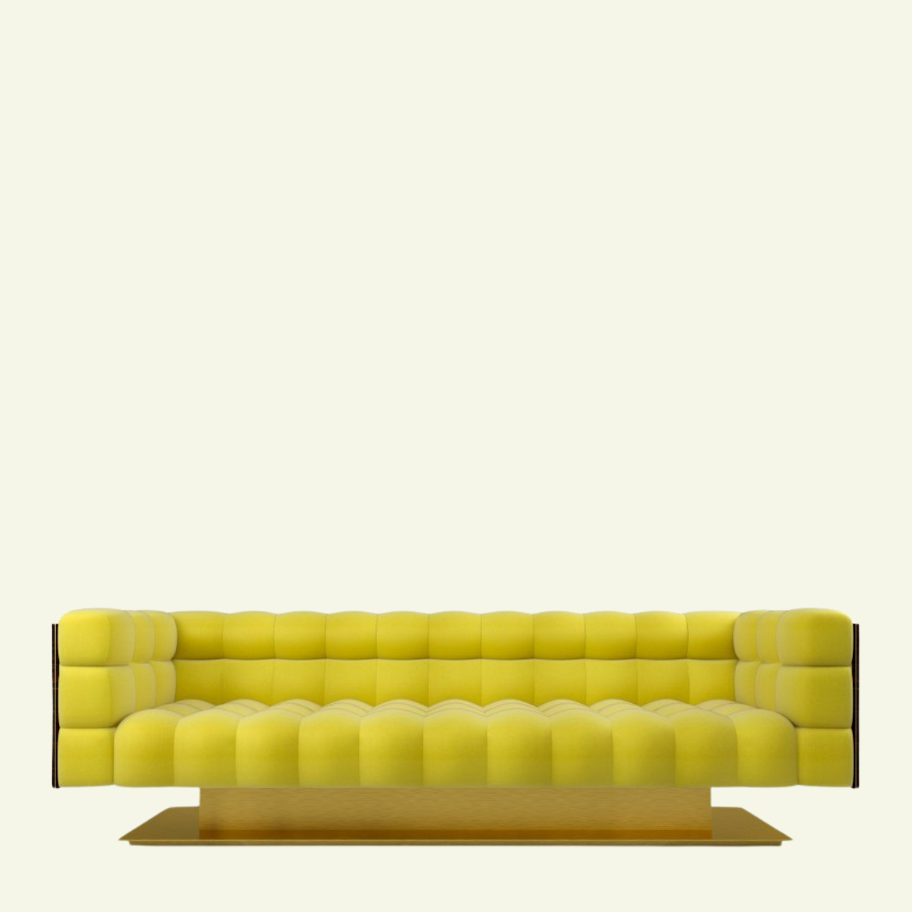Montgomery 4-seater sofa – Wood shell & brushed metal - MARIONI