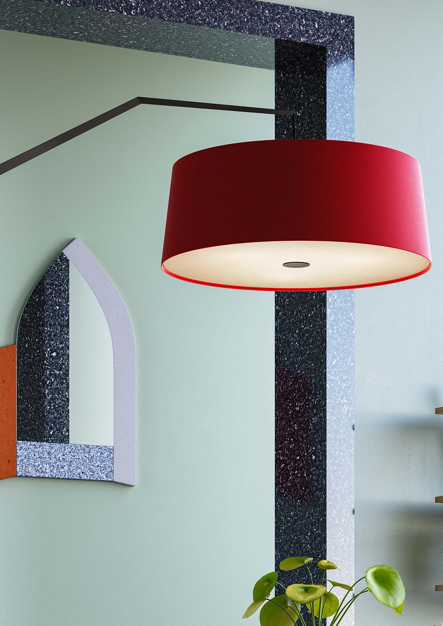 Lampadaire design en métal laqué GRUS - LUMEN CENTER