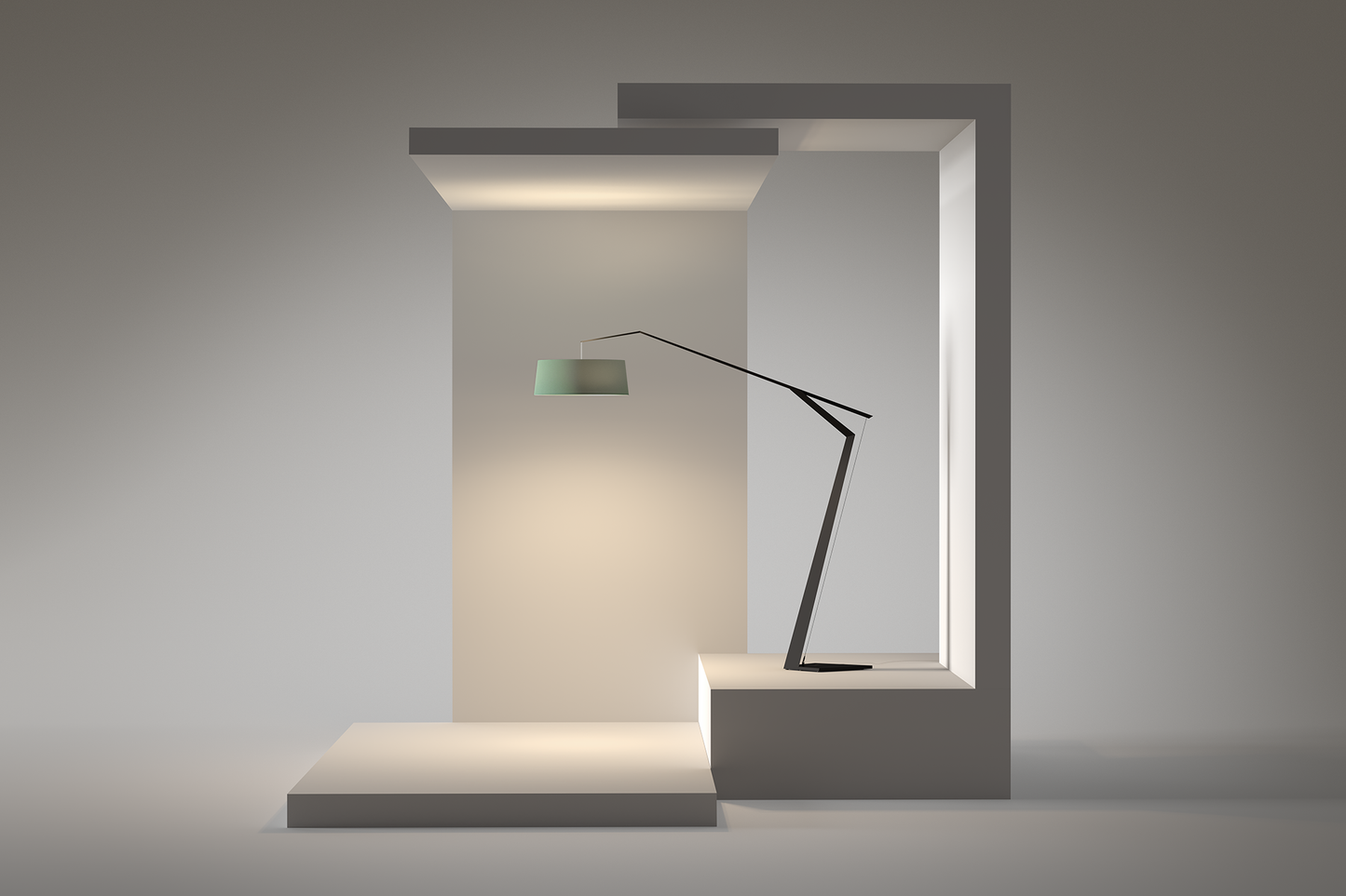Lampadaire design en métal laqué GRUS - LUMEN CENTER