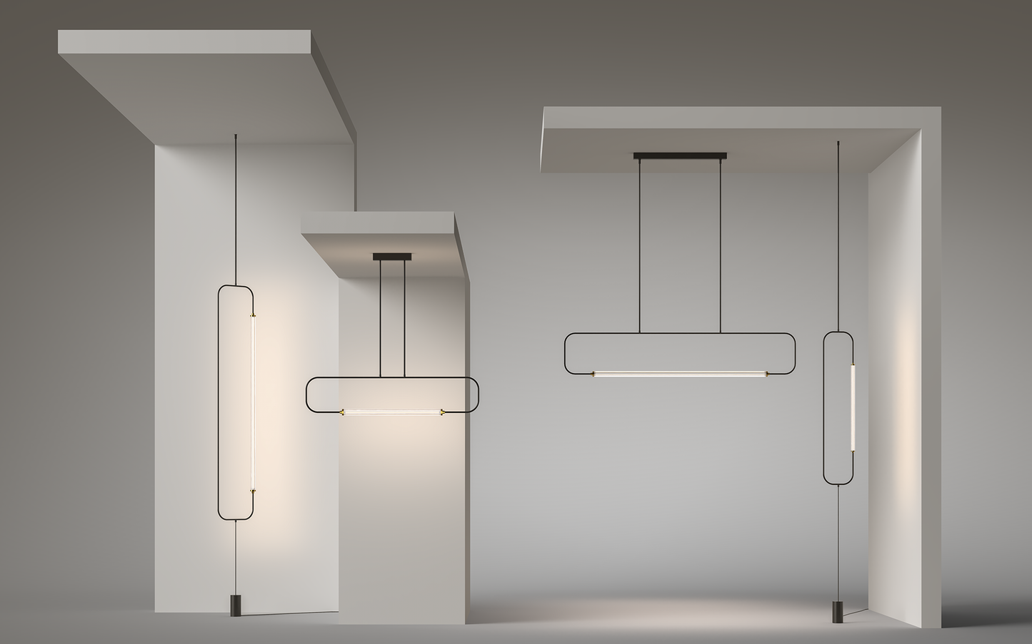 Lampadaire design minimaliste en métal SKYLINES S&P- LUMEN CENTER