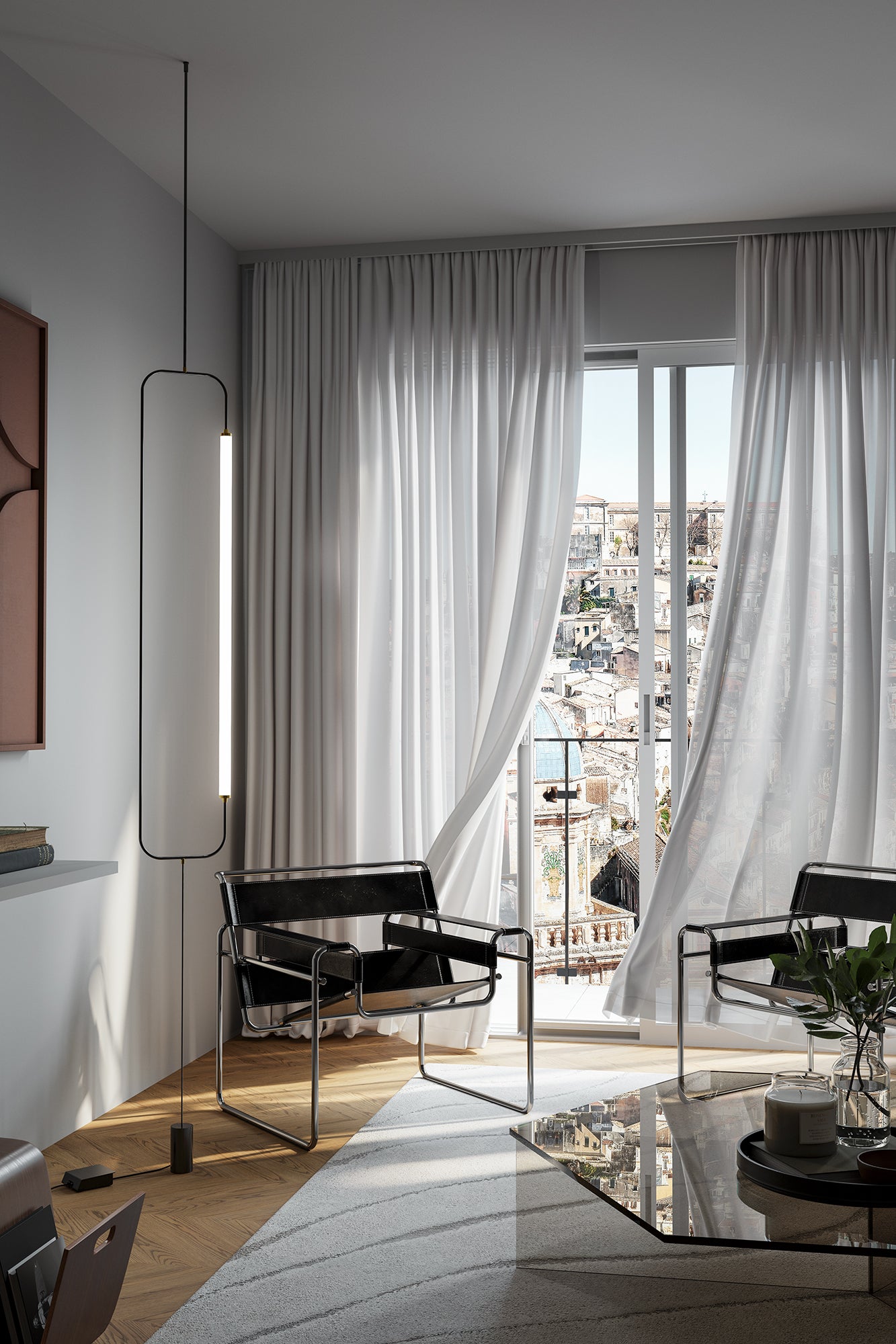 Lampadaire design minimaliste en métal SKYLINES S&P- LUMEN CENTER