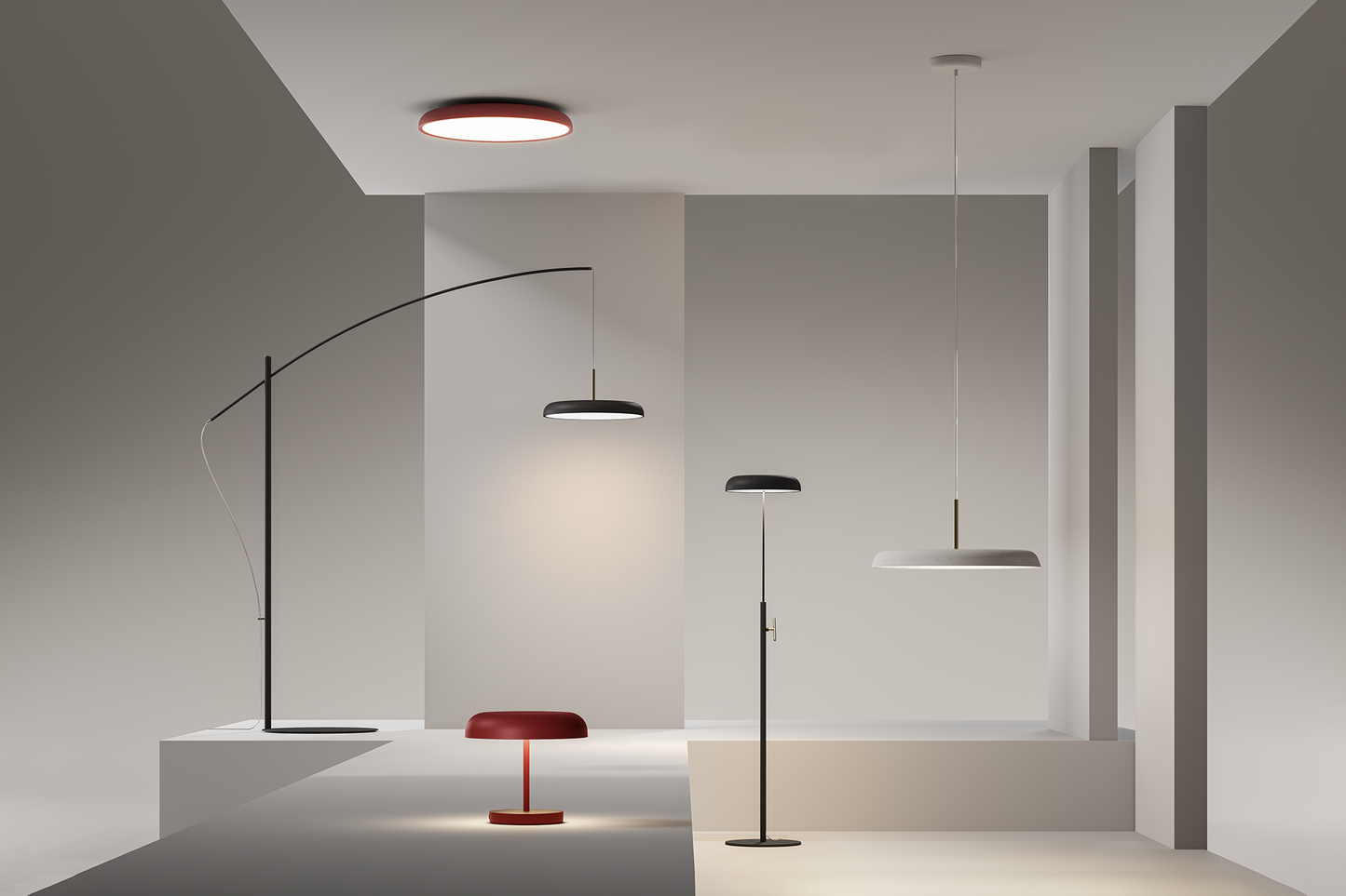 Suspension ronde en aluminium ZERO S/M/L - LUMEN CENTER