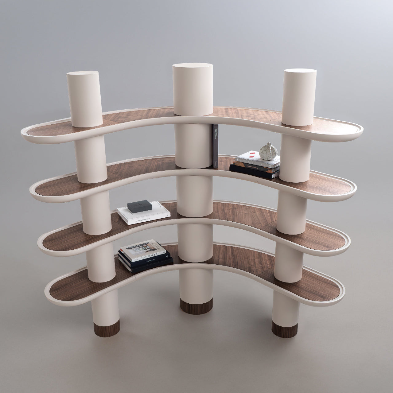 Bibliothèque MINA A100 – Courbes sculptées et matières nobles - ULTRA MOBILI