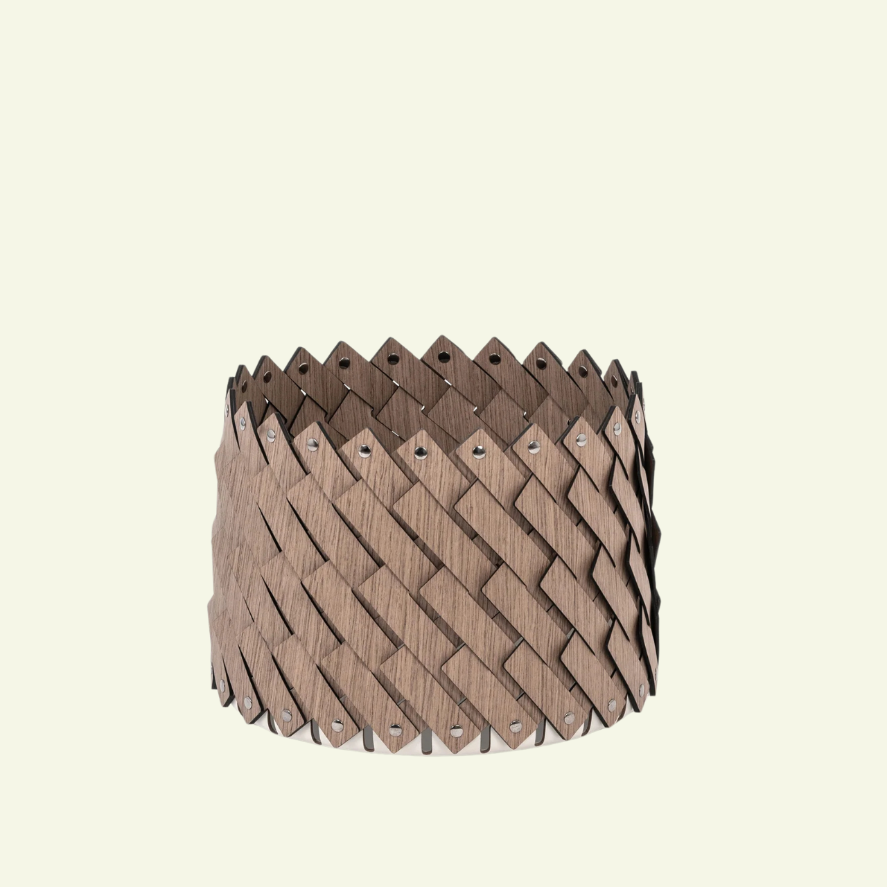 Panier bas Sestrière noyer Canaletto et cuir recyclé - PINETTI