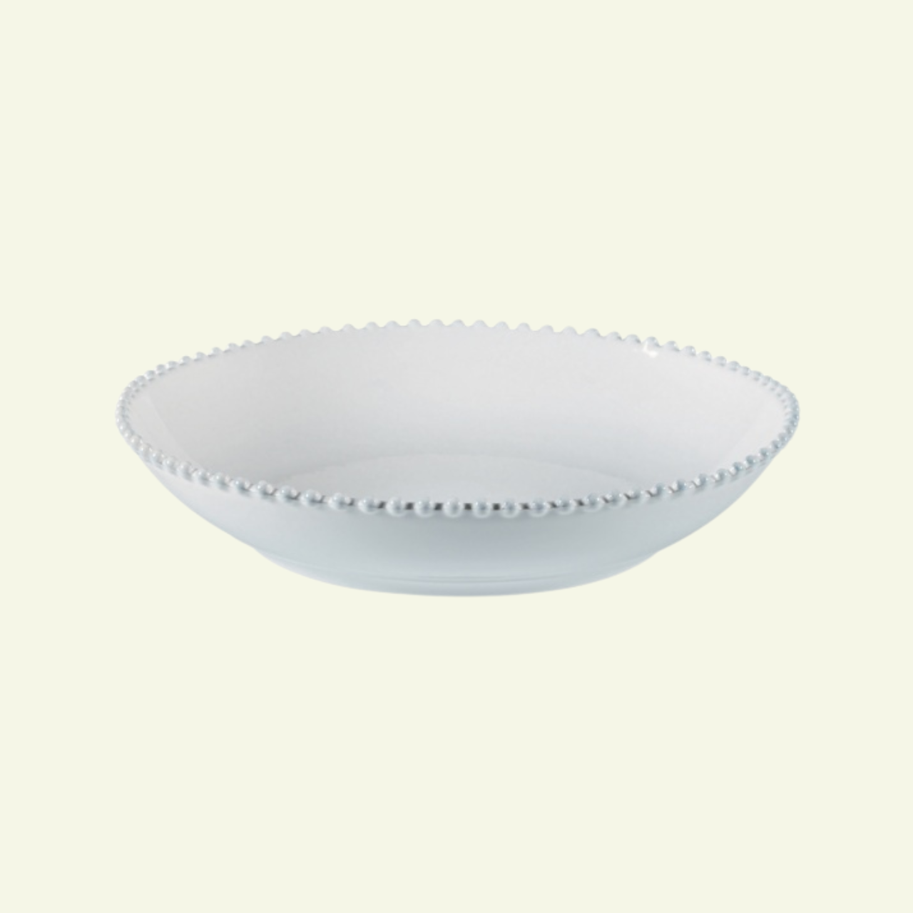 Saladier en grès fin blanc bord perlé Pearl - COSTA NOVA