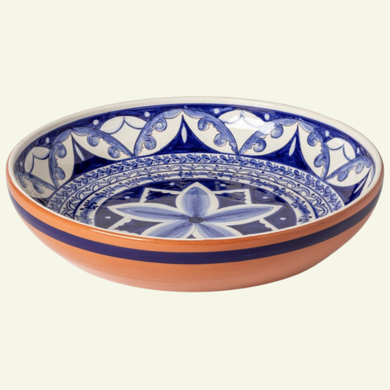Saladier floral bleu en terre cuite Alentejo Terracotta - COSTA NOVA