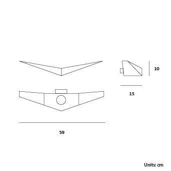 Applique en aluminium Eagle - LUMEN CENTER - La Maison MilanaiseEAGL106LBlant Mat 106