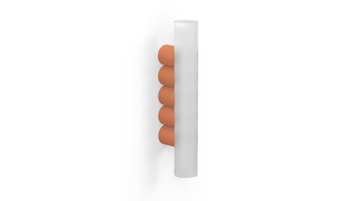 Applique murale cinq tubes en métal Multitude 5 - MATIERE GRISE - La Maison MilanaiseAPPLIQUEMULTITUDE - 17Orange givré 144