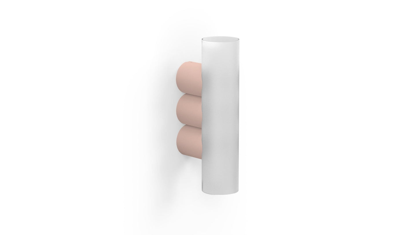 Applique murale trois tubes en métal Multitude 3 - MATIERE GRISE - La Maison MilanaiseAPPLIQUEMULTITUDE - 14Baby pink 162