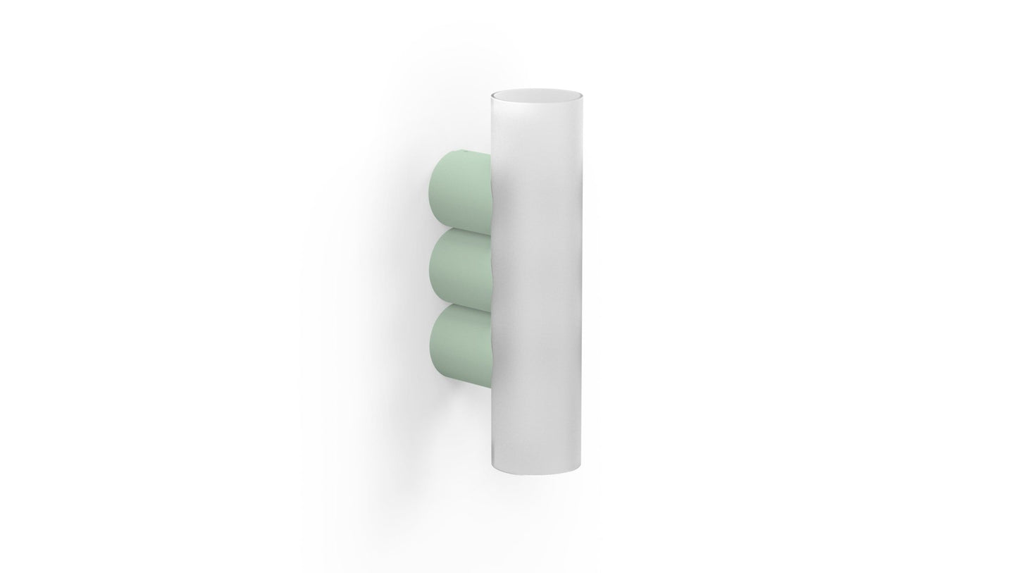 Applique murale trois tubes en métal Multitude 3 - MATIERE GRISE - La Maison MilanaiseAPPLIQUEMULTITUDE - 26Vert d'eau 120