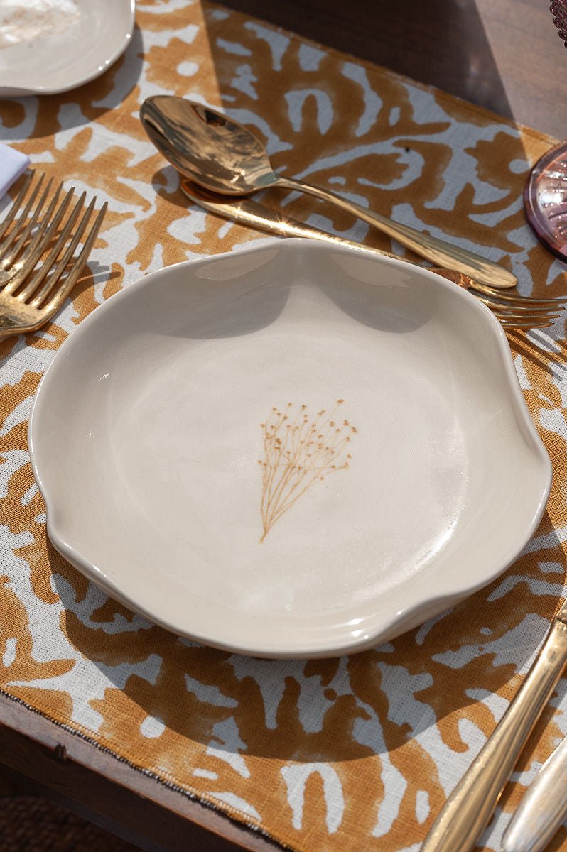 Assiette en faïence blanche Wild Field - MARTINAS HOME - La Maison MilanaisePLATEWILDFIELDBleu