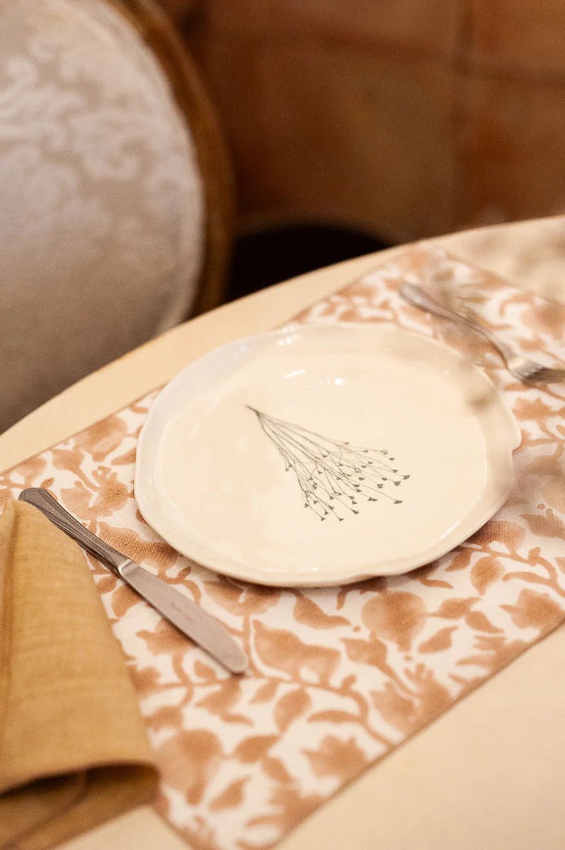 Assiette en faïence blanche Wild Field - MARTINAS HOME - La Maison MilanaisePLATEWILDFIELDBleu