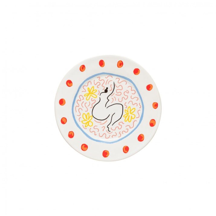 Assiettes à dessert rondes au design original Summer Bliss, lot de 6 - COSTA NOVA x LAETICIA ROUGET - La Maison MilanaiseDEP221LADY6 Assiettes à dessert Ø22.1cm H1.6cmLady