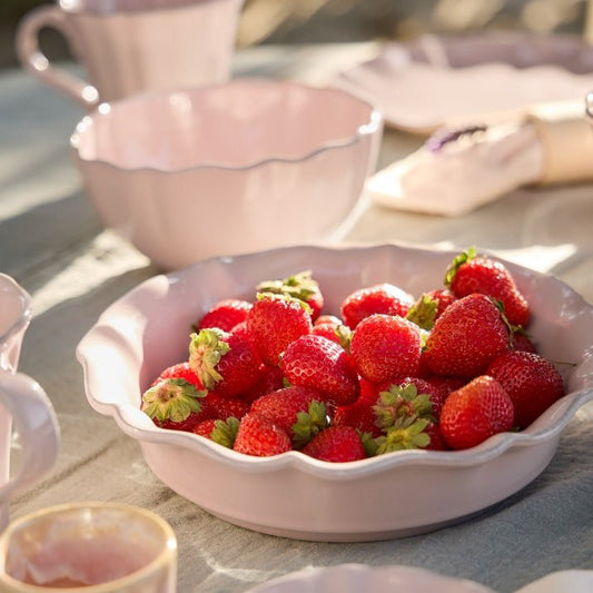 Assiettes creuses bord à volants en grès fin Rosa, lot de 6 - COSTA NOVA - La Maison MilanaiseDAP251B6 Assiettes creuses Ø24.7cm H4.8cmBlanc