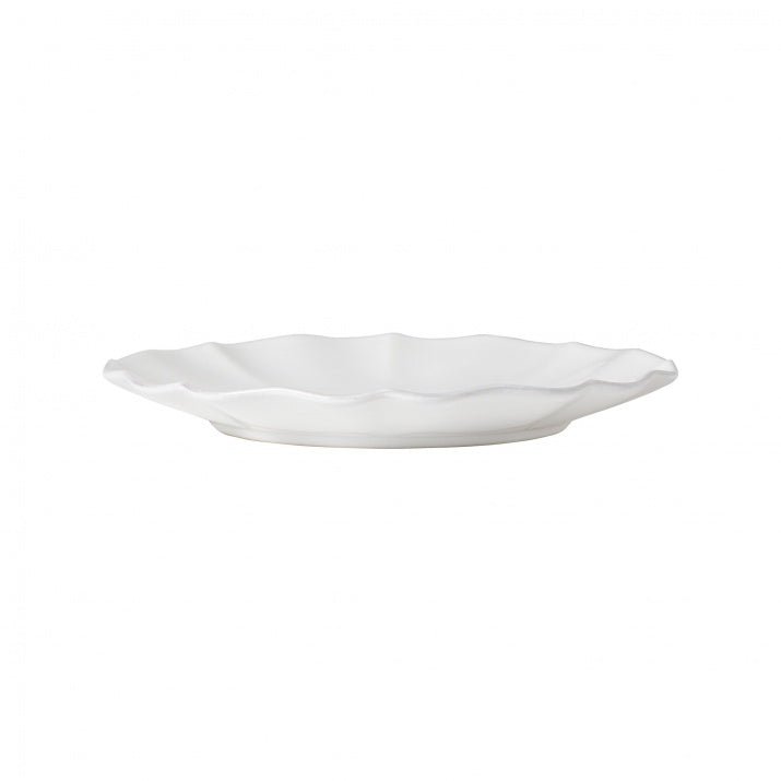 Assiettes plates bord à volants en grès fin Rosa, lot de 6 - COSTA NOVA - La Maison MilanaiseDAP252B6 Grandes assiettes Ø25cm H3.1cmBlanc