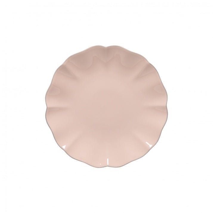 Assiettes plates bord à volants en grès fin Rosa, lot de 6 - COSTA NOVA - La Maison MilanaiseDAP252R6 Grandes assiettes Ø25cm H3.1cmRose