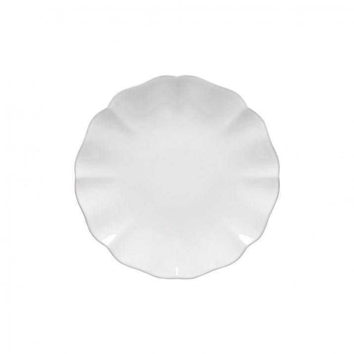 Assiettes plates bord à volants en grès fin Rosa, lot de 6 - COSTA NOVA - La Maison MilanaiseDAP252B6 Grandes assiettes Ø25cm H3.1cmBlanc