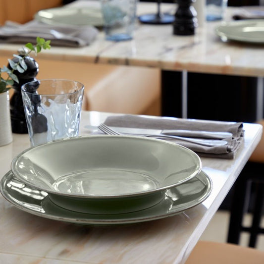 Assiettes plates en grés fin Friso, lot de 6 - COSTA NOVA - La Maison MilanaiseFIP281FRISO - 1Blanc