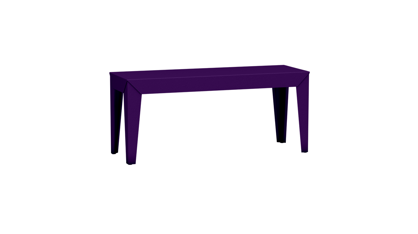 Banc rectangulaire en aluminium 103cm Zef - MATIERE GRISE - La Maison MilanaiseBANCZEF103INTUltra Violet 172Droits