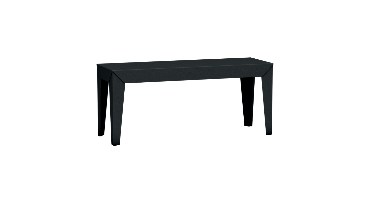 Banc rectangulaire en aluminium 103cm Zef - MATIERE GRISE - La Maison MilanaiseBANCZEF103INTAnthracite 222Droits