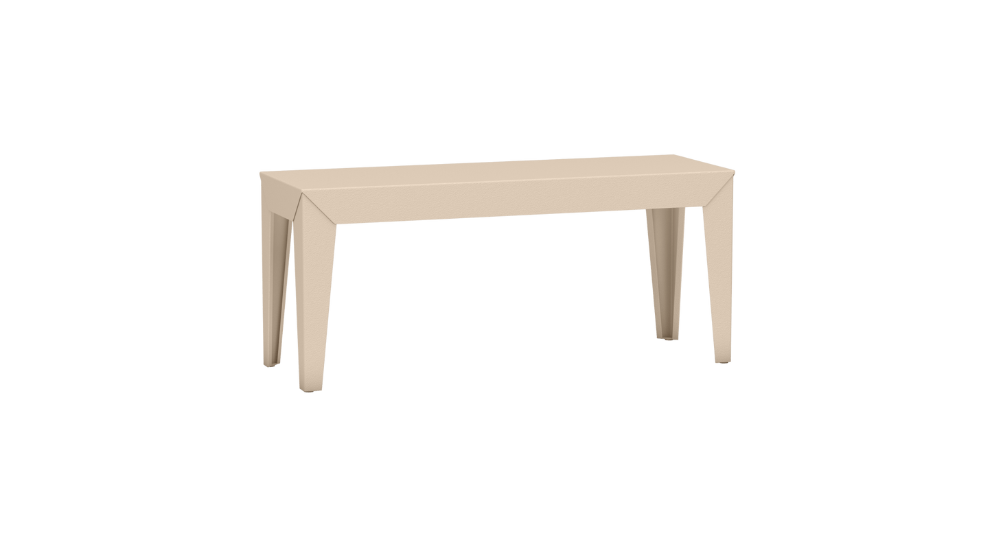 Banc rectangulaire en aluminium 103cm Zef - MATIERE GRISE - La Maison MilanaiseBANCZEF103INTEggshell 161Droits