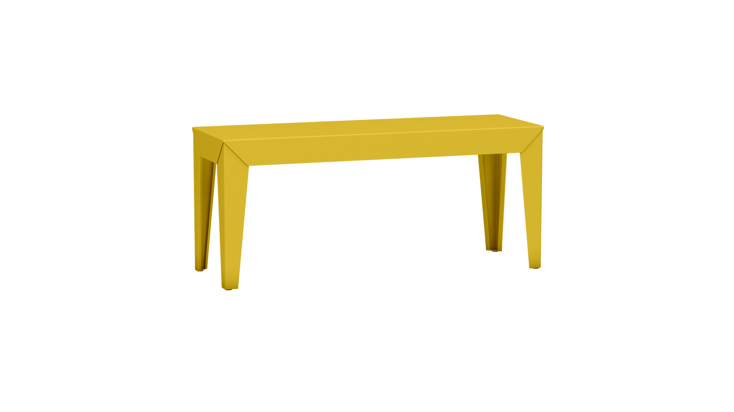 Banc rectangulaire en aluminium 103cm Zef - MATIERE GRISE - La Maison MilanaiseBANCZEF103INTPoussin 014Droits