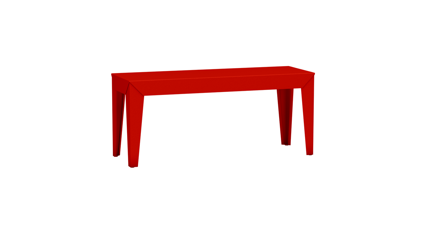 Banc rectangulaire en aluminium 103cm Zef - MATIERE GRISE - La Maison MilanaiseBANCZEF103INTCorail 032Droits