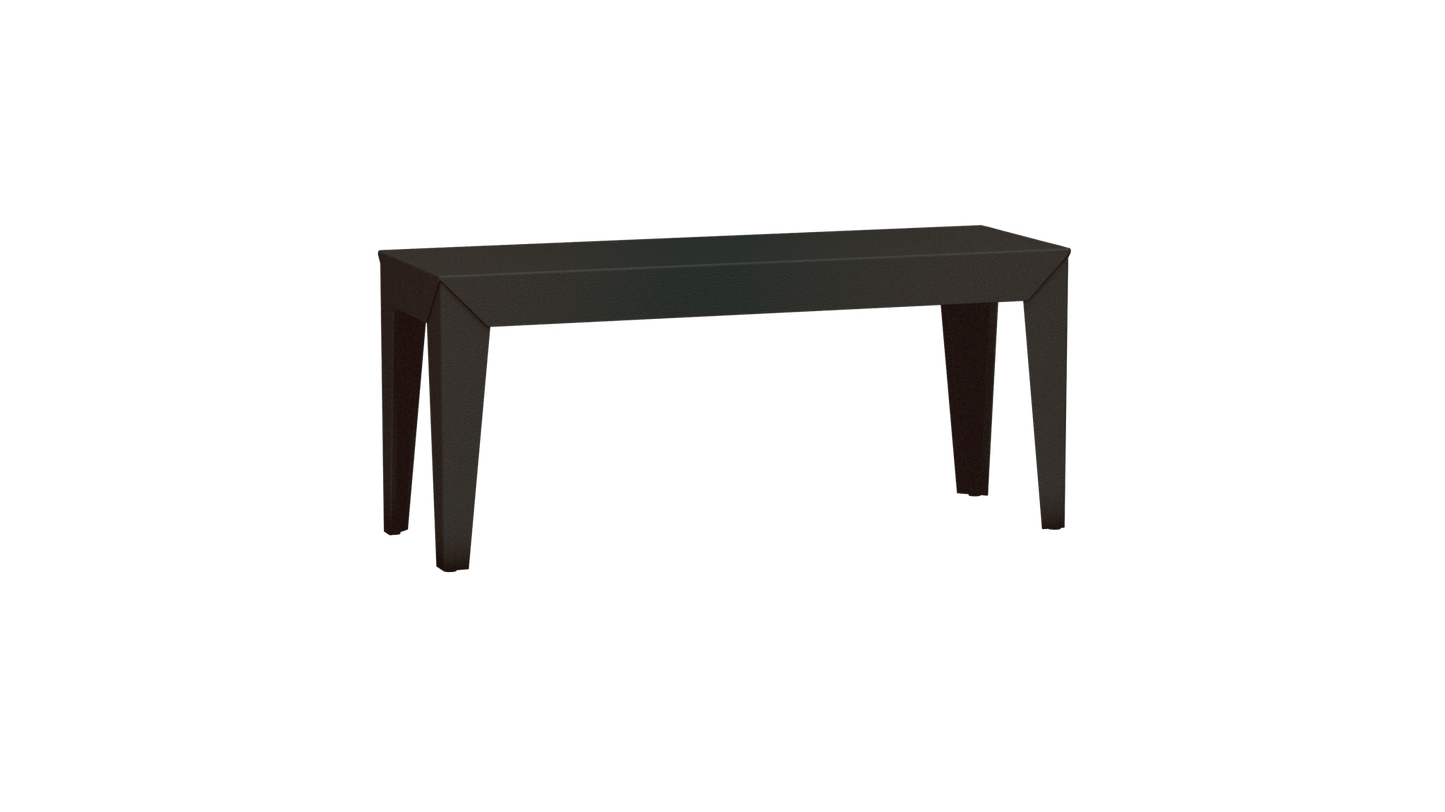 Banc rectangulaire en aluminium 103cm Zef - MATIERE GRISE - La Maison MilanaiseBANCZEF103INTViolet de Mars 171Droits