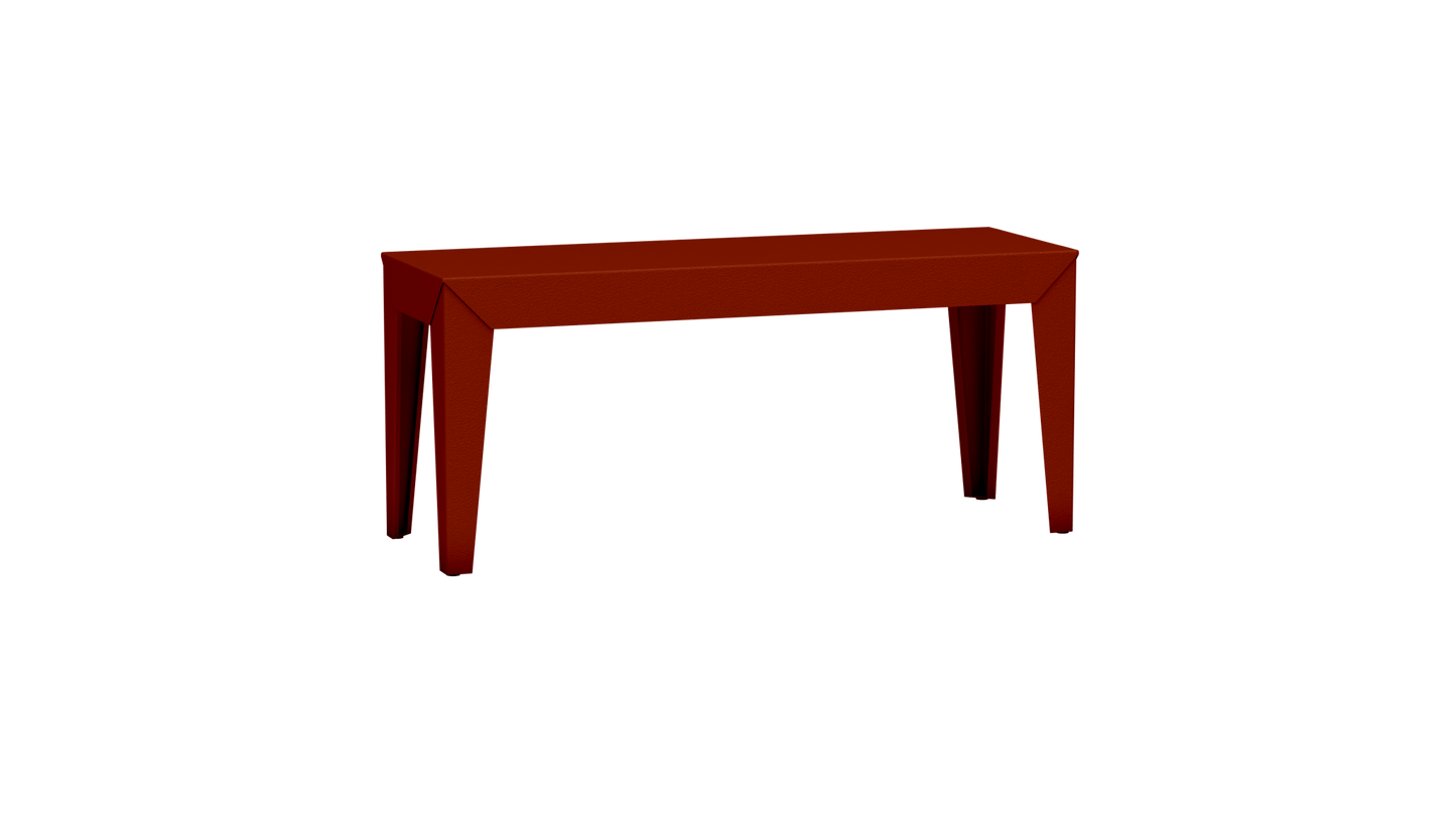 Banc rectangulaire en aluminium 103cm Zef - MATIERE GRISE - La Maison MilanaiseBANCZEF103INTTerracotta 142Droits