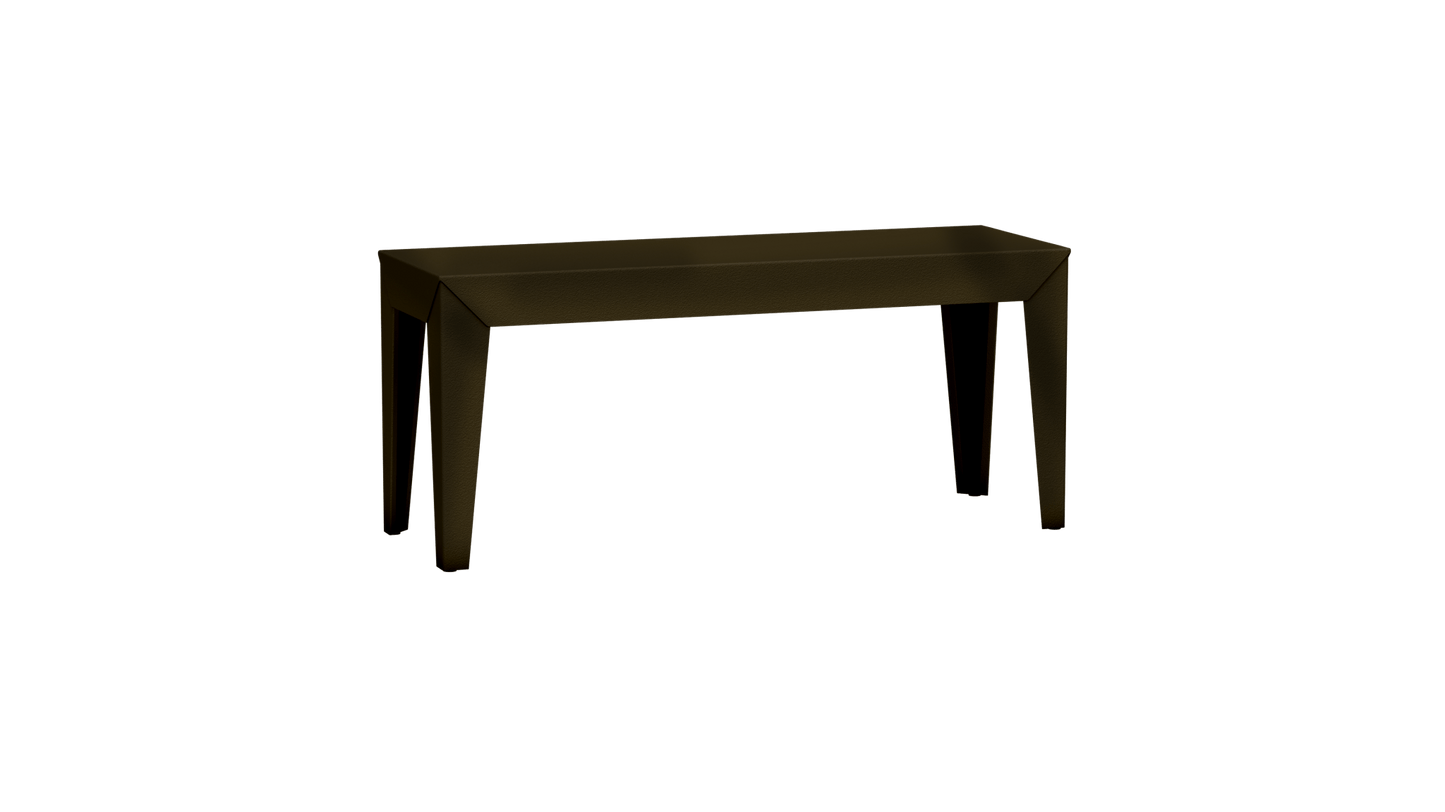 Banc rectangulaire en aluminium 103cm Zef - MATIERE GRISE - La Maison MilanaiseBANCZEF103INTBrut Vernis fumé 241Droits