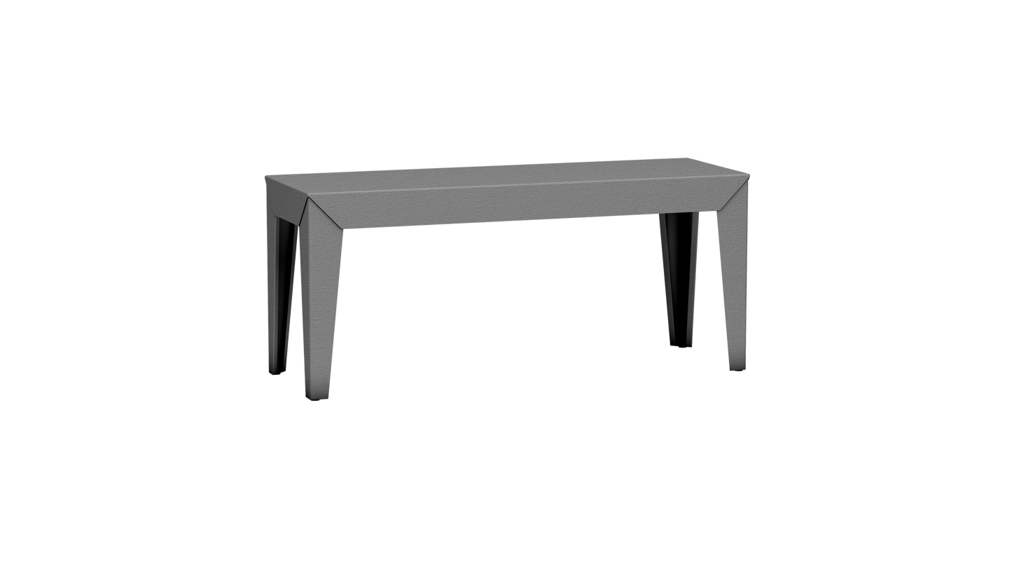 Banc rectangulaire en aluminium 103cm Zef - MATIERE GRISE - La Maison MilanaiseBANCZEF103INTBrut Vernis Brillant 020Droits