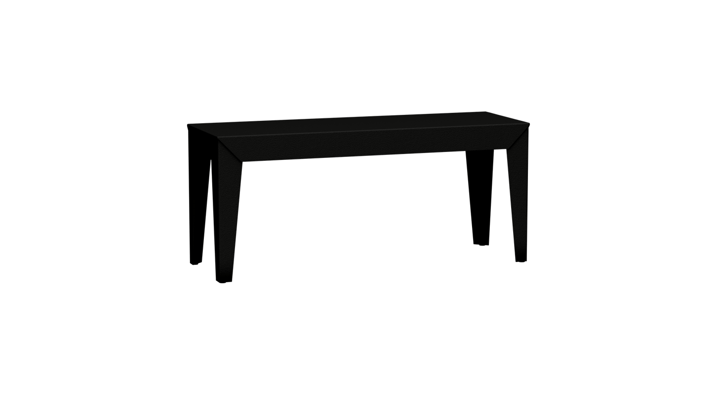 Banc rectangulaire en aluminium 103cm Zef - MATIERE GRISE - La Maison MilanaiseBANCZEF103INTNoir mat 031Droits