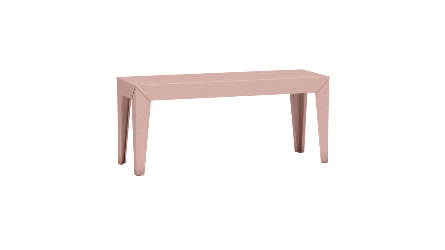 Banc rectangulaire en aluminium 103cm Zef - MATIERE GRISE - La Maison MilanaiseBANCZEF103INTBaby pink 162Droits