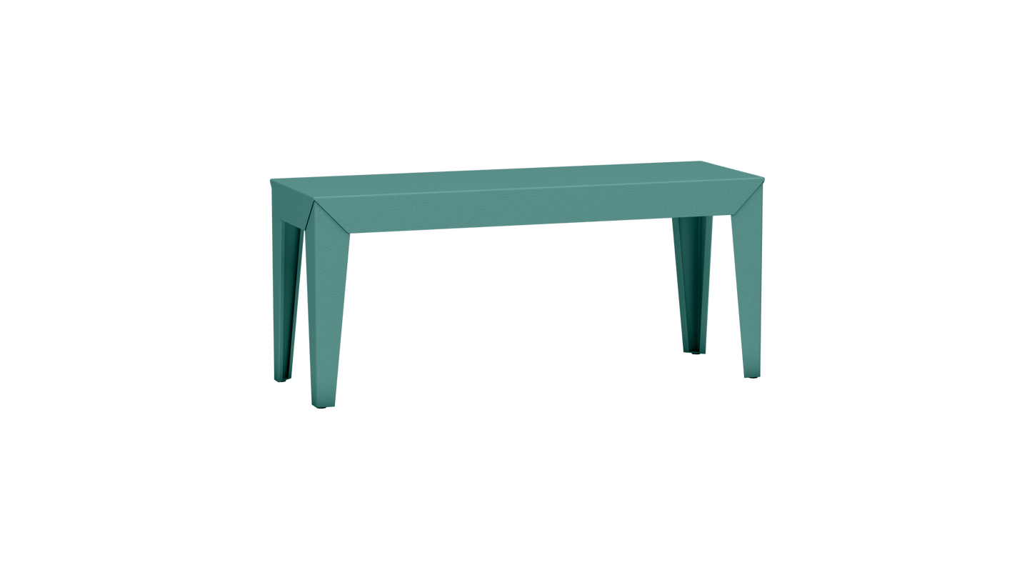 Banc rectangulaire en aluminium 103cm Zef - MATIERE GRISE - La Maison MilanaiseBANCZEF103INTCeladon 006Droits