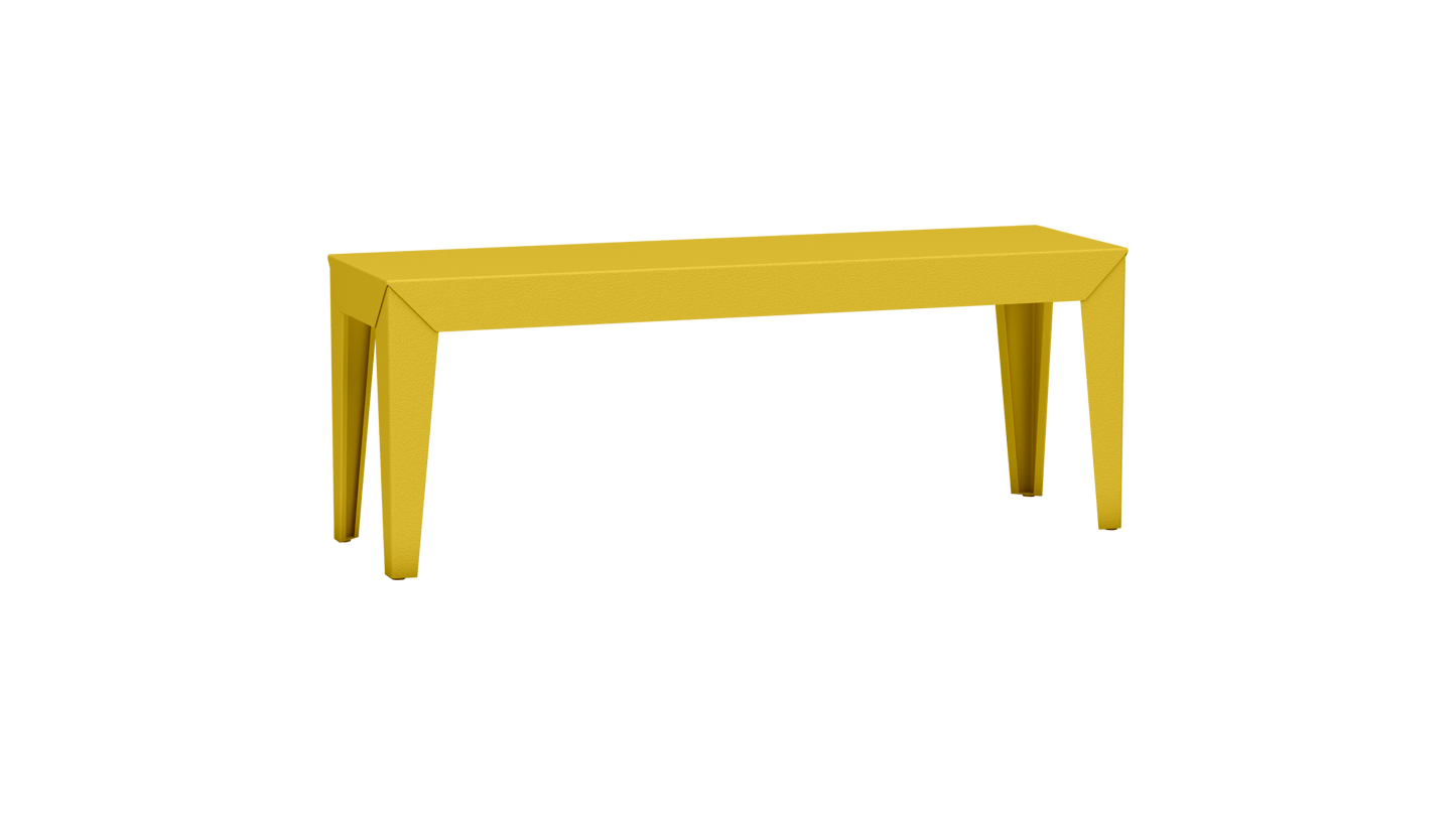 Banc rectangulaire en aluminium 120cm Zef - MATIERE GRISE - La Maison MilanaisePoussin 014Fuselés
