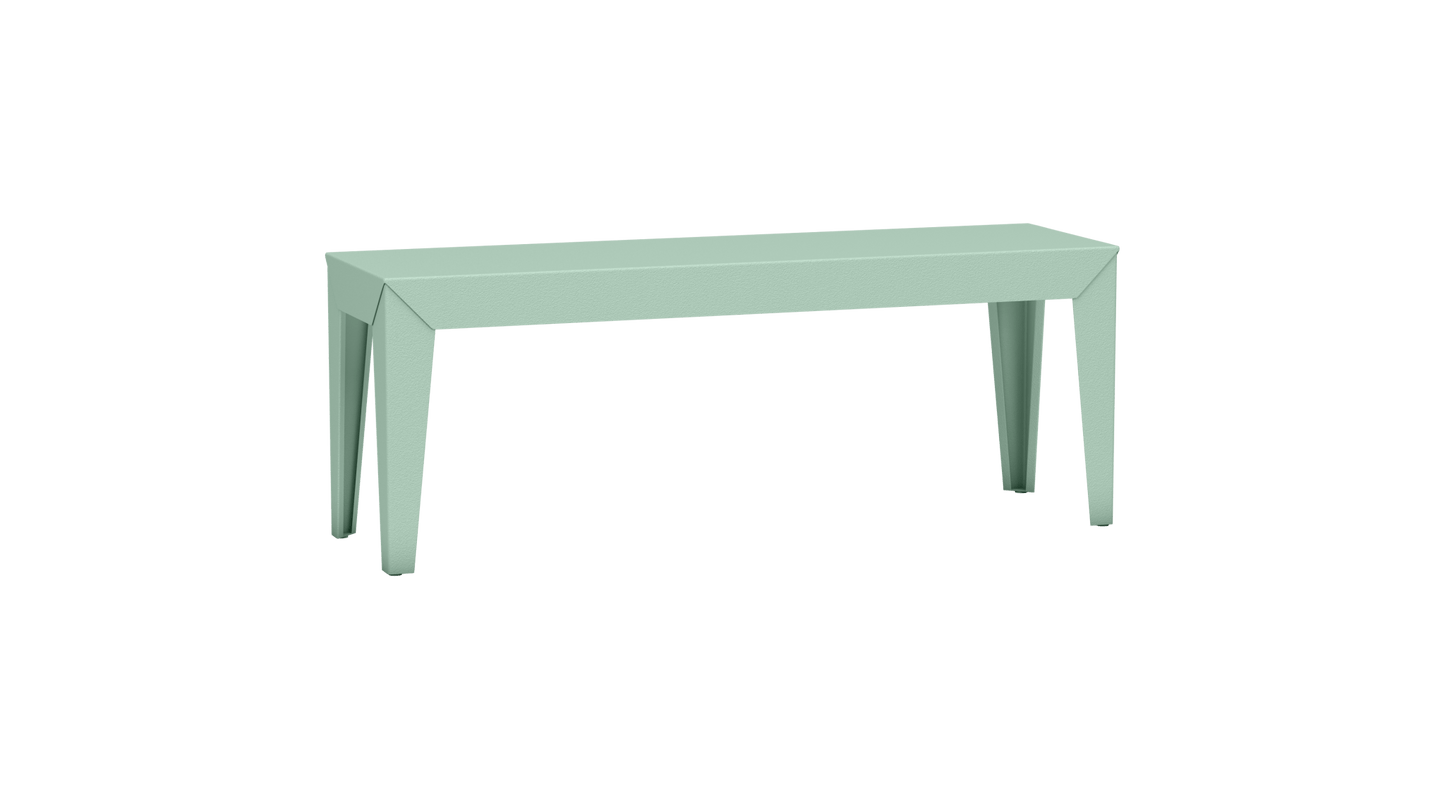Banc rectangulaire en aluminium 120cm Zef - MATIERE GRISE - La Maison MilanaiseVert d'eau 120Fuselés