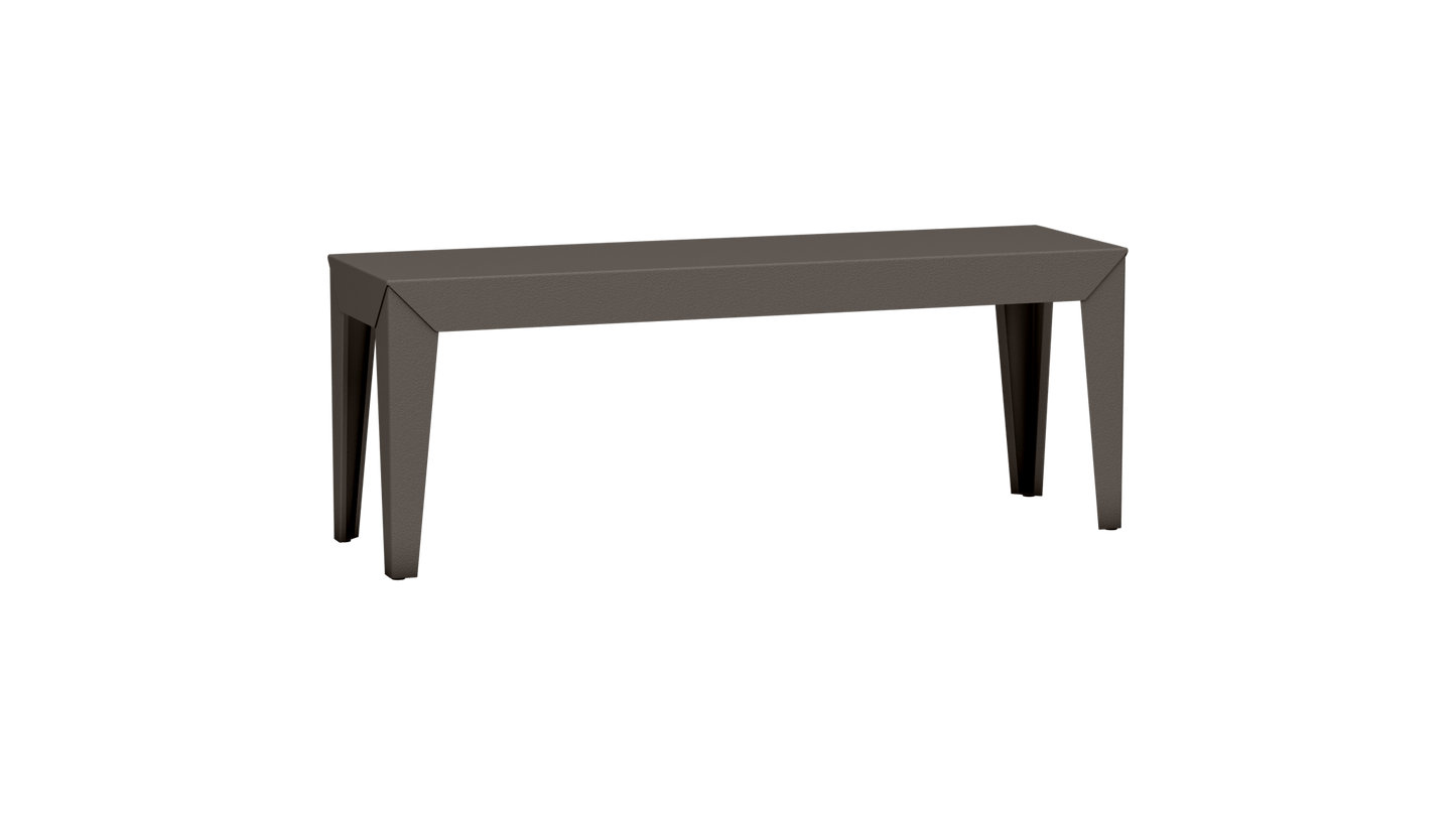 Banc rectangulaire en aluminium 120cm Zef - MATIERE GRISE - La Maison MilanaiseTaupe 192Fuselés
