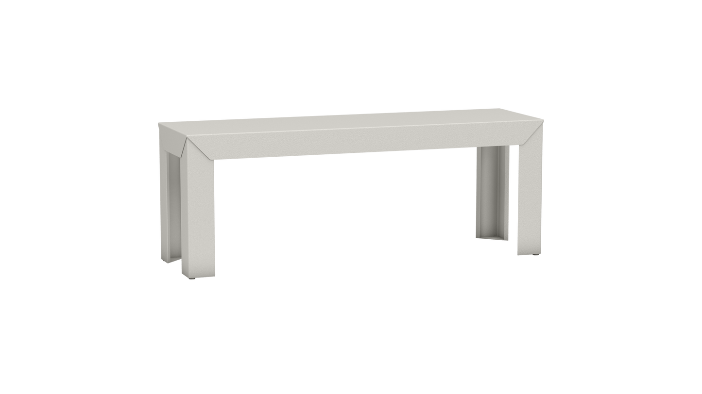 Banc rectangulaire en aluminium 120cm Zef - MATIERE GRISE - La Maison MilanaiseCraie 023Droits
