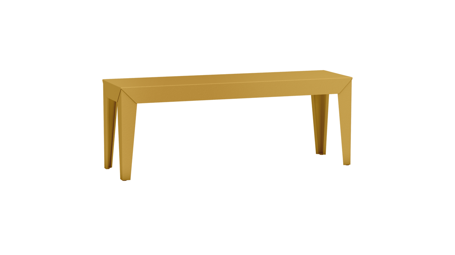 Banc rectangulaire en aluminium 120cm Zef - MATIERE GRISE - La Maison MilanaiseLaiton 230Fuselés