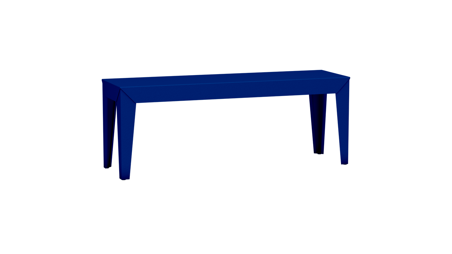 Banc rectangulaire en aluminium 120cm Zef - MATIERE GRISE - La Maison MilanaiseBleu pur 112Fuselés