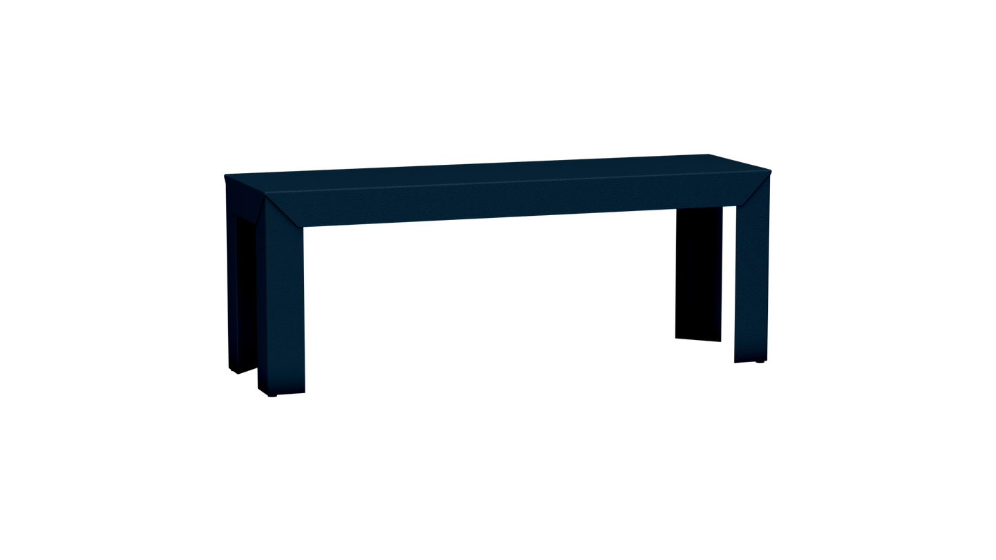 Banc rectangulaire en aluminium 120cm Zef - MATIERE GRISE - La Maison MilanaiseDenim 007Droits