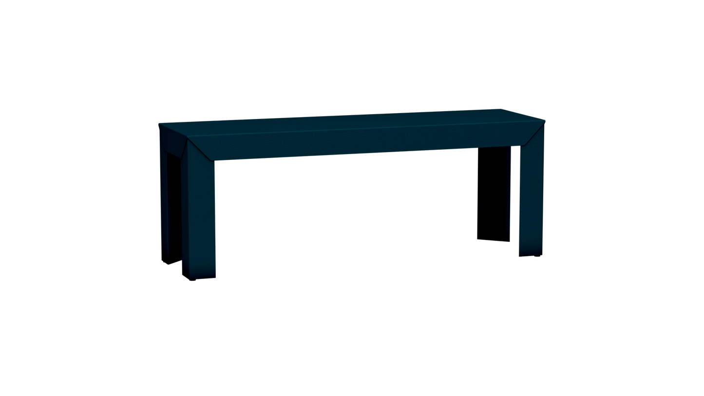 Banc rectangulaire en aluminium 120cm Zef - MATIERE GRISE - La Maison MilanaiseCanard 115Droits