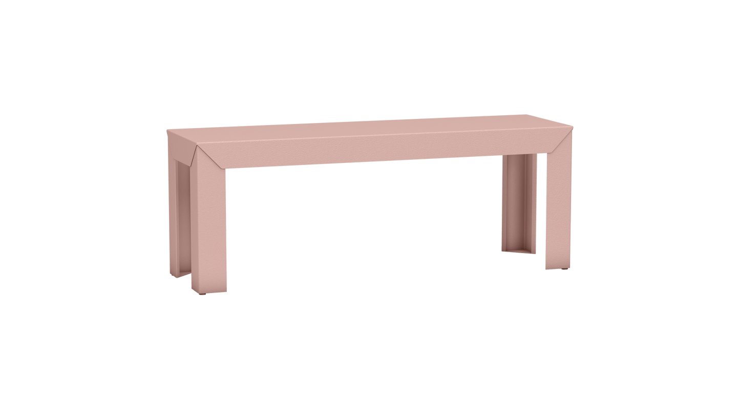 Banc rectangulaire en aluminium 120cm Zef - MATIERE GRISE - La Maison MilanaiseBaby pink 162Droits