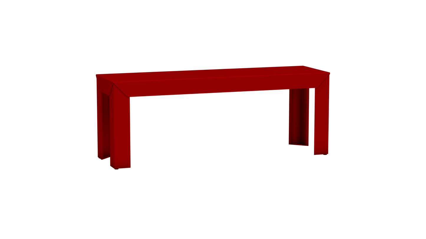 Banc rectangulaire en aluminium 120cm Zef - MATIERE GRISE - La Maison MilanaiseVermillon 012Droits