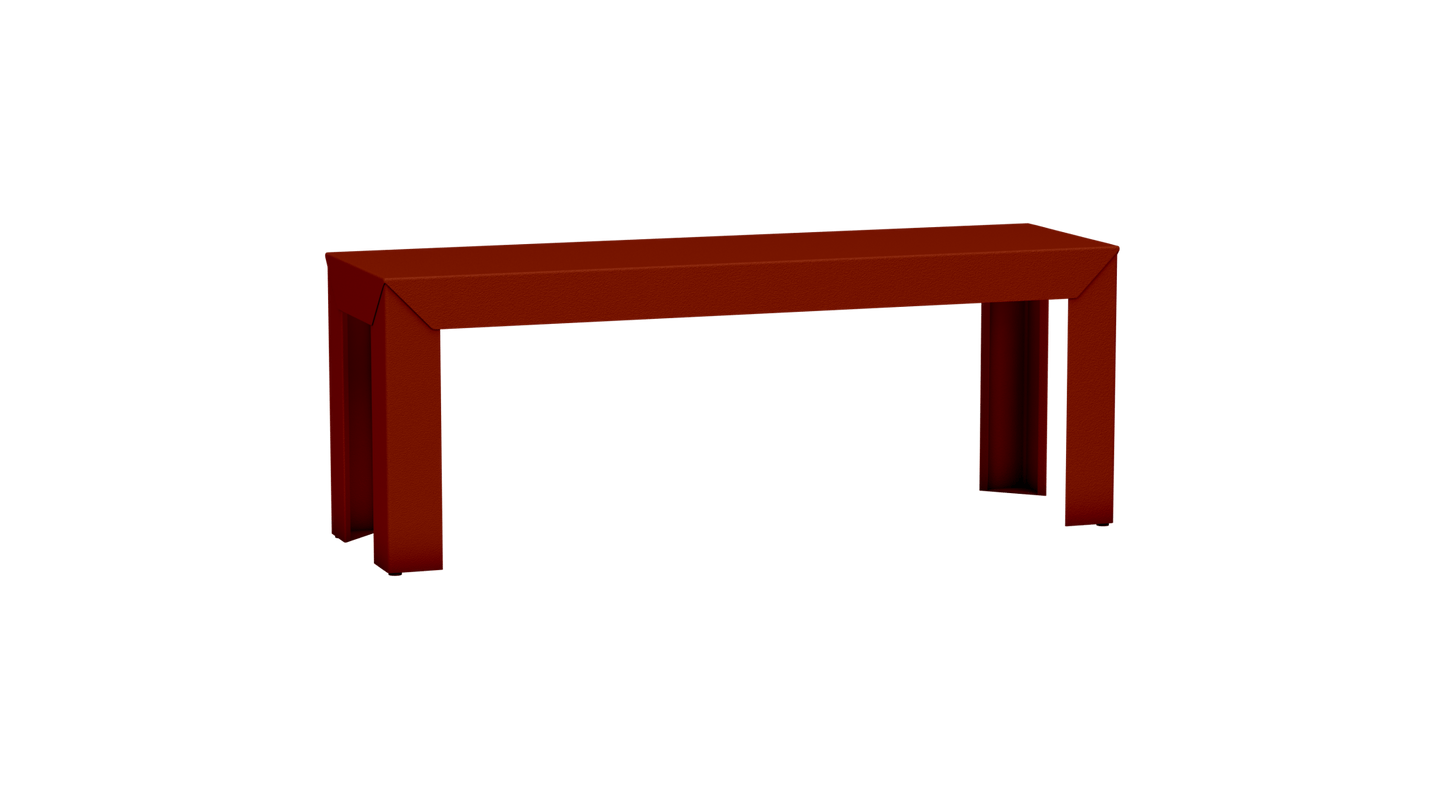 Banc rectangulaire en aluminium 120cm Zef - MATIERE GRISE - La Maison MilanaiseTerracotta 142Droits