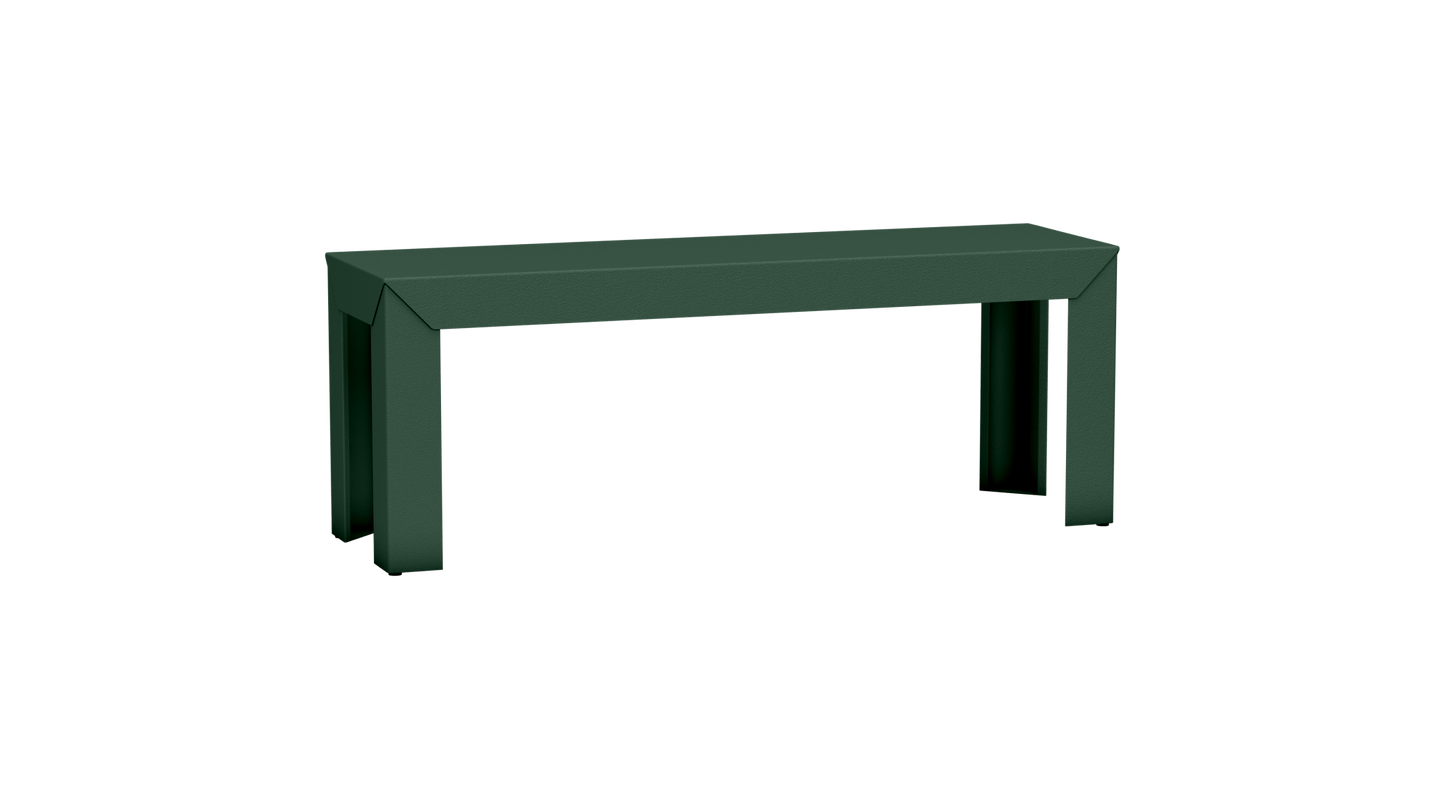 Banc rectangulaire en aluminium 120cm Zef - MATIERE GRISE - La Maison MilanaiseOlive 121Droits